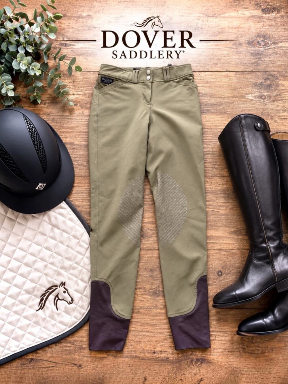 Dover Saddlery Wellesley Tech Knee-Patch Breeches Size 26